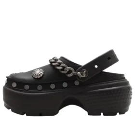 Stomp Clog „Black” z ozdobami
