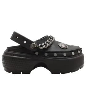 Stomp Clog „Black” z ozdobami