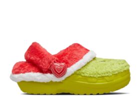 The Grinch x Classic Lined Clog dla małych dzieci „Stealing Christmas”