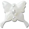 Wisiorki Meta Jelly White Butterfly Jibbitz™ Przypinki Jibbitz