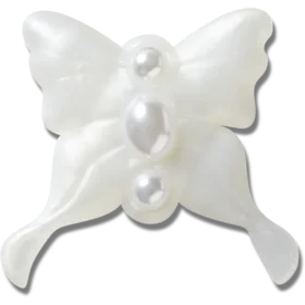 Wisiorki Meta Jelly White Butterfly Jibbitz™ Przypinki Jibbitz