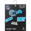 Zestaw 5 przypinek do butów Jibbitz z motywem Detroit Lions z ligi NFL Zestaw 5 przypinek do butów Jibbitz z motywem Detroit Lions z ligi NFL