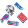 Zestaw 5 przypinek do butów Jibbitz z motywem drużyny NFL Buffalo Bills Zestaw 5 przypinek do butów Jibbitz z motywem drużyny NFL Buffalo Bills