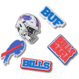 Zestaw 5 przypinek do butów Jibbitz z motywem drużyny NFL Buffalo Bills