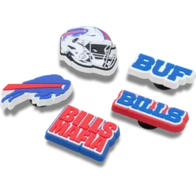 Zestaw 5 przypinek do butów Jibbitz z motywem drużyny NFL Buffalo Bills
