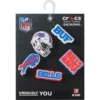 Zestaw 5 przypinek do butów Jibbitz z motywem drużyny NFL Buffalo Bills Zestaw 5 przypinek do butów Jibbitz z motywem drużyny NFL Buffalo Bills