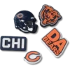 Zestaw 5 przypinek do butów Jibbitz z motywem drużyny NFL Chicago Bears Zestaw 5 przypinek do butów Jibbitz z motywem drużyny NFL Chicago Bears