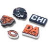 Zestaw 5 przypinek do butów Jibbitz z motywem drużyny NFL Chicago Bears Zestaw 5 przypinek do butów Jibbitz z motywem drużyny NFL Chicago Bears
