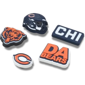 Zestaw 5 przypinek do butów Jibbitz z motywem drużyny NFL Chicago Bears