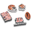 Zestaw 5 przypinek do butów Jibbitz™ z motywem drużyny NFL Cincinnati Bengals Zestaw 5 przypinek do butów Jibbitz™ z motywem drużyny NFL Cincinnati Bengals