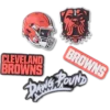 Zestaw 5 przypinek do butów Jibbitz z motywem drużyny NFL Cleveland Browns Zestaw 5 przypinek do butów Jibbitz z motywem drużyny NFL Cleveland Browns