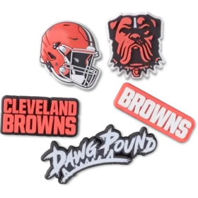 Zestaw 5 przypinek do butów Jibbitz z motywem drużyny NFL Cleveland Browns