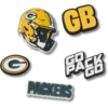 Zestaw 5 przypinek do butów Jibbitz z motywem drużyny NFL Green Bay Packers Zestaw 5 przypinek do butów Jibbitz z motywem drużyny NFL Green Bay Packers