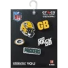 Zestaw 5 przypinek do butów Jibbitz z motywem drużyny NFL Green Bay Packers Zestaw 5 przypinek do butów Jibbitz z motywem drużyny NFL Green Bay Packers