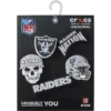 Zestaw 5 przypinek do butów Jibbitz™ z motywem drużyny NFL Las Vegas Raiders Zestaw 5 przypinek do butów Jibbitz™ z motywem drużyny NFL Las Vegas Raiders