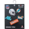 Zestaw 5 przypinek do butów Jibbitz z motywem drużyny NFL Miami Dolphins Zestaw 5 przypinek do butów Jibbitz z motywem drużyny NFL Miami Dolphins
