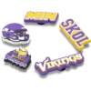 Zestaw 5 przypinek do butów Jibbitz z motywem drużyny NFL Minnesota Vikings Zestaw 5 przypinek do butów Jibbitz z motywem drużyny NFL Minnesota Vikings