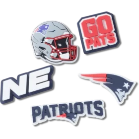 Zestaw 5 przypinek do butów Jibbitz z motywem drużyny NFL New England Patriots