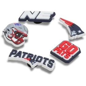 Zestaw 5 przypinek do butów Jibbitz z motywem drużyny NFL New England Patriots