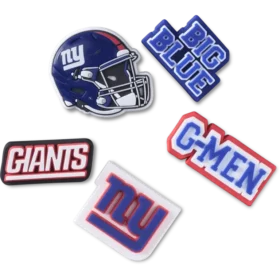 Zestaw 5 przypinek do butów Jibbitz z motywem drużyny NFL New York Giants