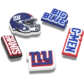 Zestaw 5 przypinek do butów Jibbitz z motywem drużyny NFL New York Giants