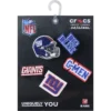 Zestaw 5 przypinek do butów Jibbitz z motywem drużyny NFL New York Giants Zestaw 5 przypinek do butów Jibbitz z motywem drużyny NFL New York Giants