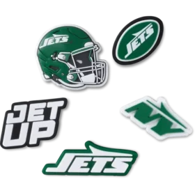 Zestaw 5 przypinek do butów Jibbitz z motywem drużyny NFL New York Jets