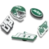 Zestaw 5 przypinek do butów Jibbitz z motywem drużyny NFL New York Jets Zestaw 5 przypinek do butów Jibbitz z motywem drużyny NFL New York Jets