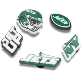 Zestaw 5 przypinek do butów Jibbitz z motywem drużyny NFL New York Jets