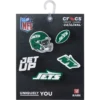 Zestaw 5 przypinek do butów Jibbitz z motywem drużyny NFL New York Jets Zestaw 5 przypinek do butów Jibbitz z motywem drużyny NFL New York Jets