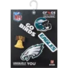 Zestaw 5 przypinek do butów Jibbitz z motywem drużyny NFL Philadelphia Eagles Zestaw 5 przypinek do butów Jibbitz z motywem drużyny NFL Philadelphia Eagles