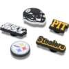 Zestaw 5 przypinek do butów Jibbitz z motywem drużyny NFL Pittsburgh Steelers Zestaw 5 przypinek do butów Jibbitz z motywem drużyny NFL Pittsburgh Steelers