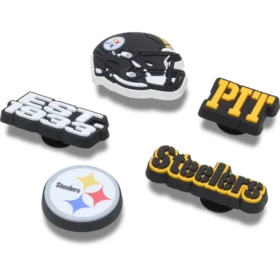 Zestaw 5 przypinek do butów Jibbitz z motywem drużyny NFL Pittsburgh Steelers