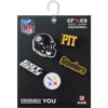 Zestaw 5 przypinek do butów Jibbitz z motywem drużyny NFL Pittsburgh Steelers Zestaw 5 przypinek do butów Jibbitz z motywem drużyny NFL Pittsburgh Steelers