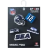 Zestaw 5 przypinek do butów Jibbitz z motywem drużyny NFL Seattle Seahawks Zestaw 5 przypinek do butów Jibbitz z motywem drużyny NFL Seattle Seahawks