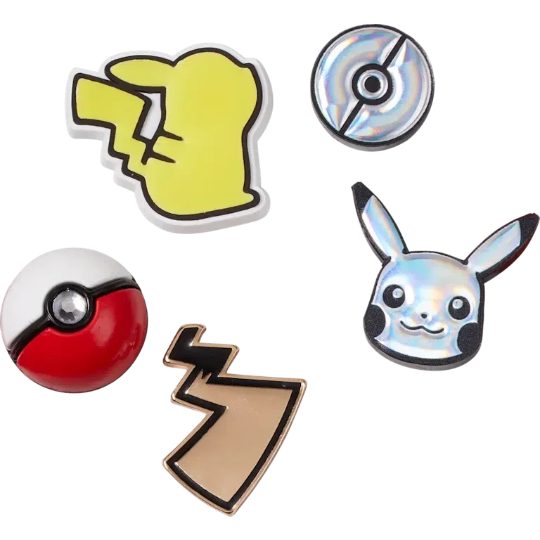 Zestaw 5 przypinek do butów Jibbitz™ z motywem Pokemon Zestaw 5 przypinek do butów Jibbitz™ z motywem Pokemon