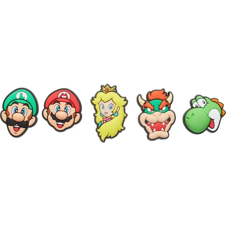 Zestaw 5 przypinek do butów Jibbitz™ z motywem Super Mario™ Zestaw 5 przypinek do butów Jibbitz™ z motywem Super Mario™