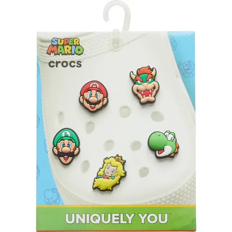 Zestaw 5 przypinek do butów Jibbitz™ z motywem Super Mario™ Zestaw 5 przypinek do butów Jibbitz™ z motywem Super Mario™