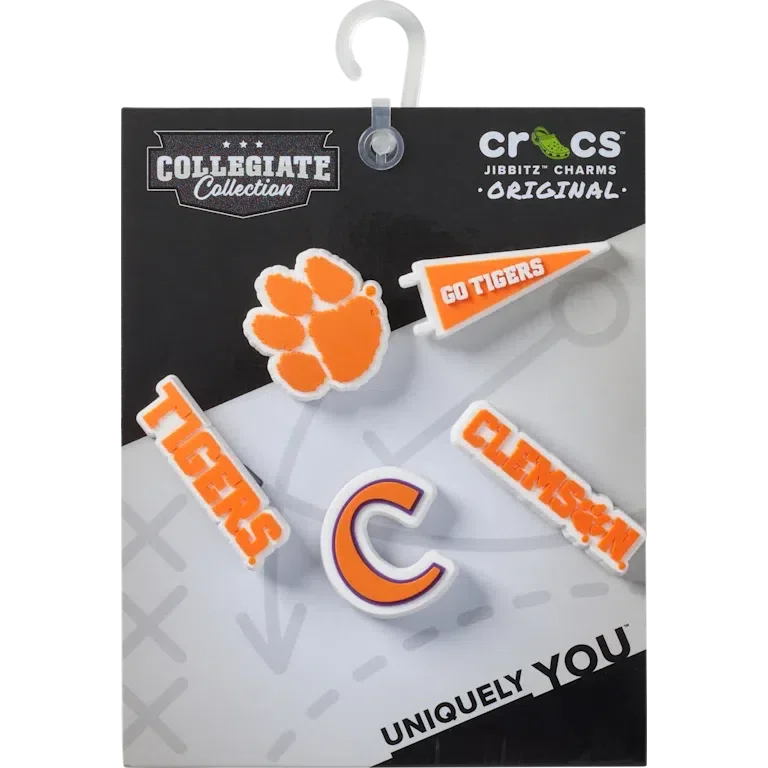 Zestaw 5 przypinek Jibbitz™ Clemson Univ Zestaw 5 przypinek Jibbitz™ Clemson Univ