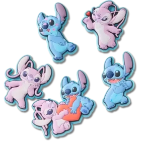 Zestaw 5 przypinek Jibbitz™ Disney Stitch & Angel do butów