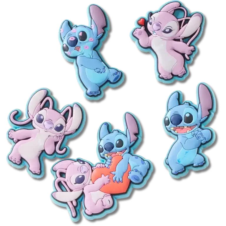 Zestaw 5 przypinek Jibbitz™ Disney Stitch & Angel do butów Zestaw 5 przypinek Jibbitz™ Disney Stitch & Angel do butów