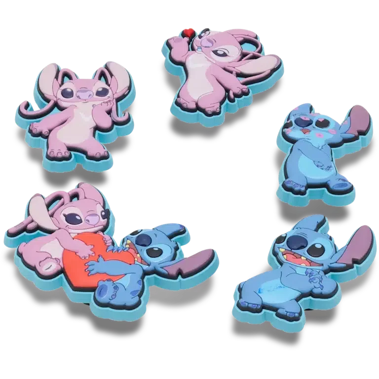 Zestaw 5 przypinek Jibbitz™ Disney Stitch & Angel do butów Zestaw 5 przypinek Jibbitz™ Disney Stitch & Angel do butów