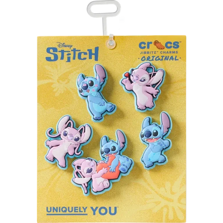 Zestaw 5 przypinek Jibbitz™ Disney Stitch & Angel do butów Zestaw 5 przypinek Jibbitz™ Disney Stitch & Angel do butów
