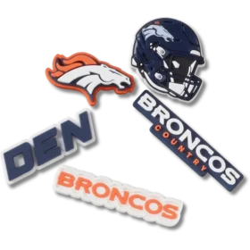 Zestaw 5 przypinek Jibbitz do butów z motywem drużyny NFL Denver Broncos