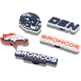 Zestaw 5 przypinek Jibbitz do butów z motywem drużyny NFL Denver Broncos