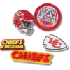 Zestaw 5 przypinek Jibbitz do butów z motywem drużyny NFL Kansas City Chiefs Zestaw 5 przypinek Jibbitz do butów z motywem drużyny NFL Kansas City Chiefs