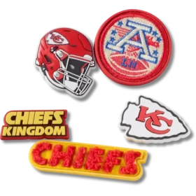Zestaw 5 przypinek Jibbitz do butów z motywem drużyny NFL Kansas City Chiefs
