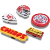 Zestaw 5 przypinek Jibbitz do butów z motywem drużyny NFL Kansas City Chiefs Zestaw 5 przypinek Jibbitz do butów z motywem drużyny NFL Kansas City Chiefs