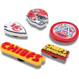 Zestaw 5 przypinek Jibbitz do butów z motywem drużyny NFL Kansas City Chiefs