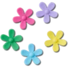 Zestaw 5 przypinek Jibbitz „Flower Power” Zestaw 5 przypinek Jibbitz „Flower Power”